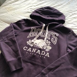 roots purple hoodie